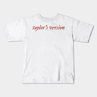 Taylors Version (red) Kids T-Shirt